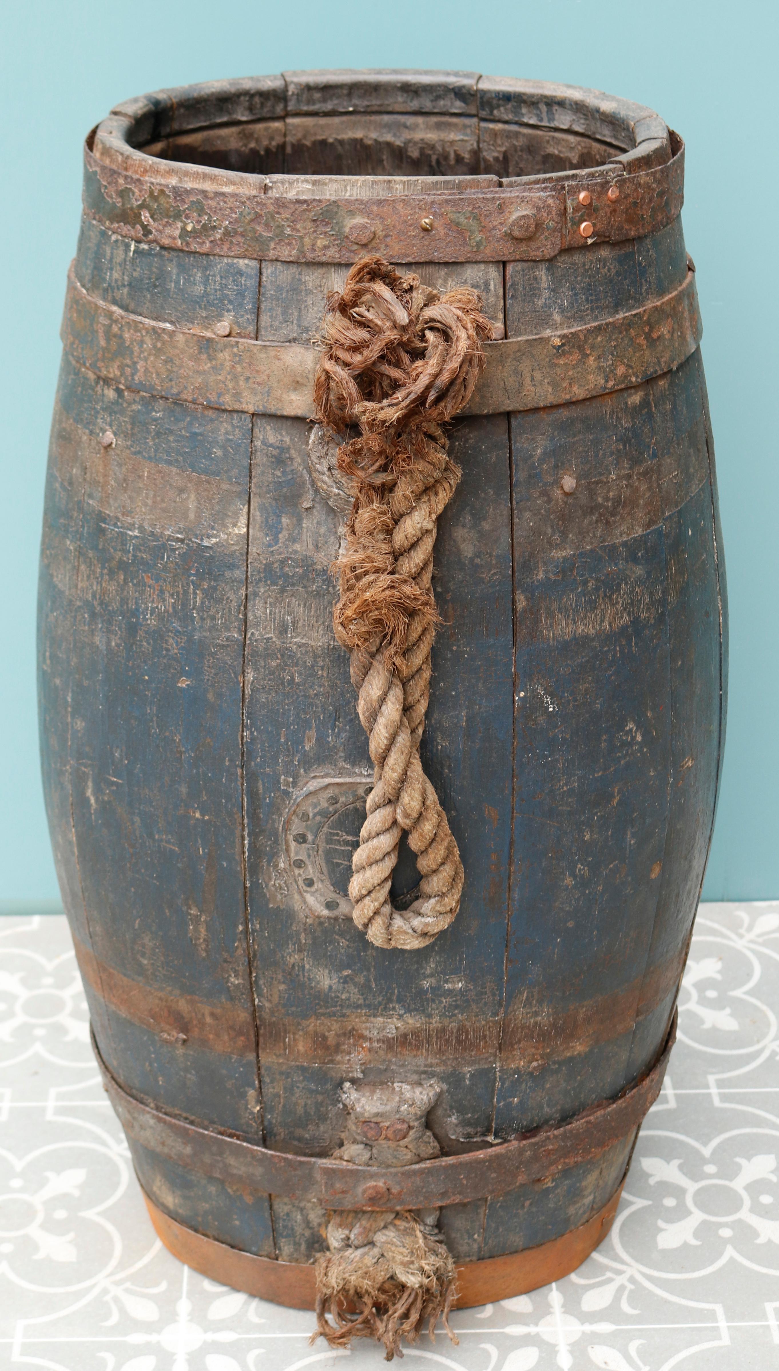 19th Century Antique Royal Navy Coopered Rum Barrel Umbrella Stand