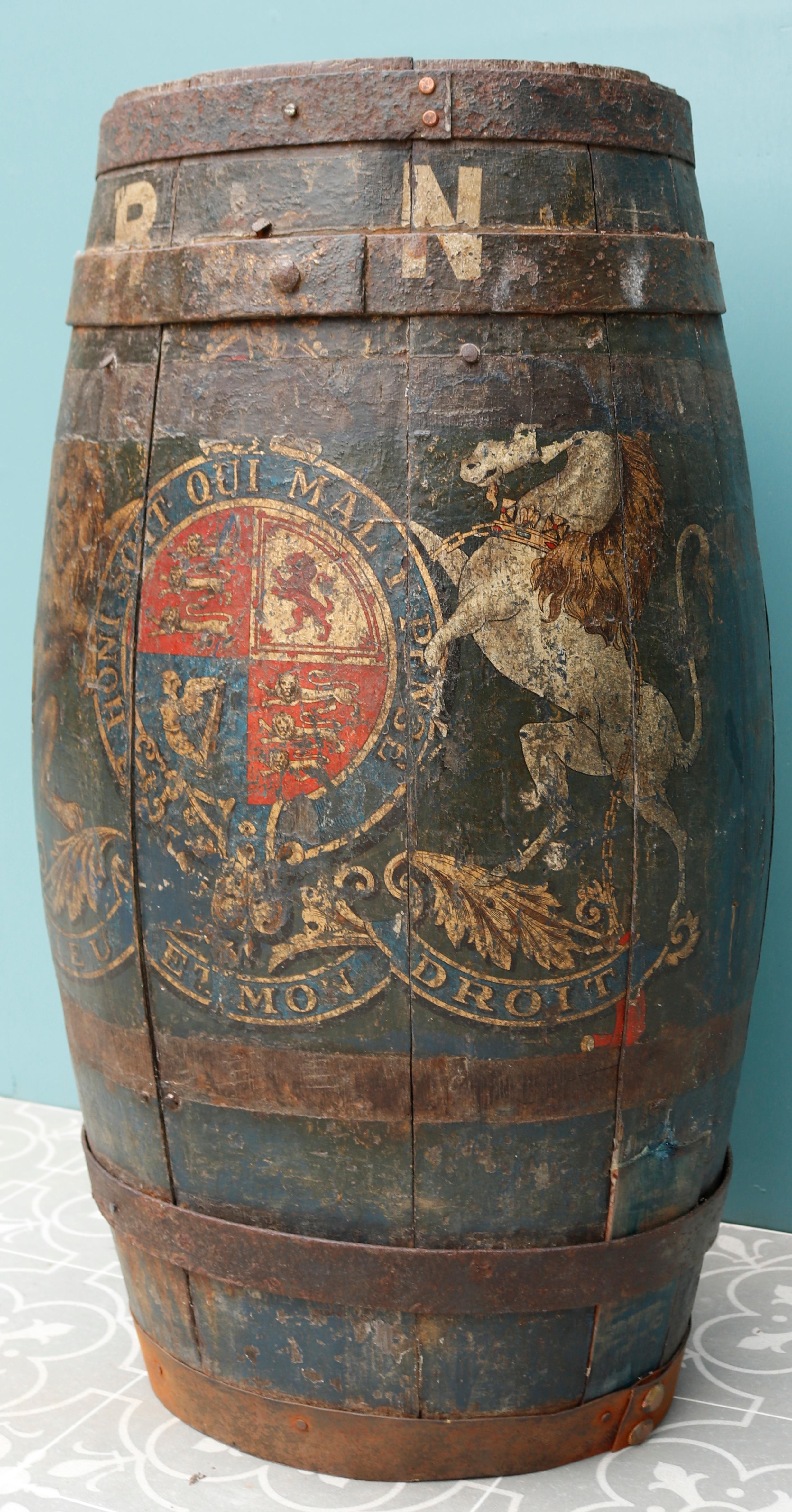 Antique Royal Navy Coopered Rum Barrel Umbrella Stand 1