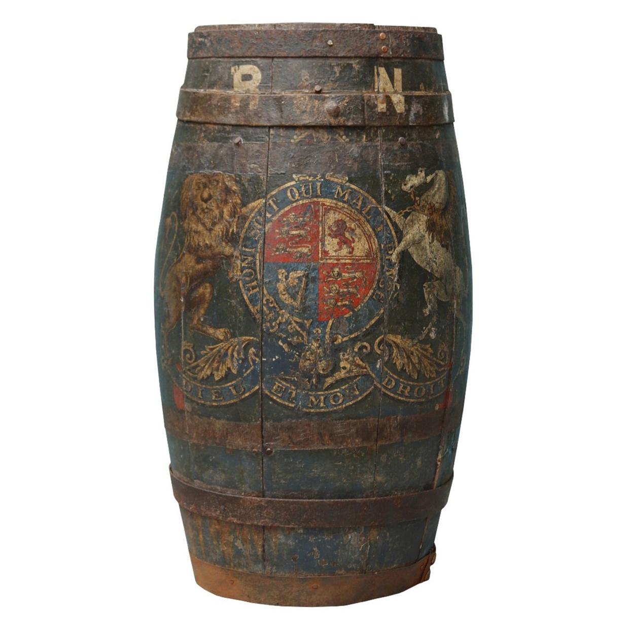Antique Royal Navy Coopered Rum Barrel Umbrella Stand