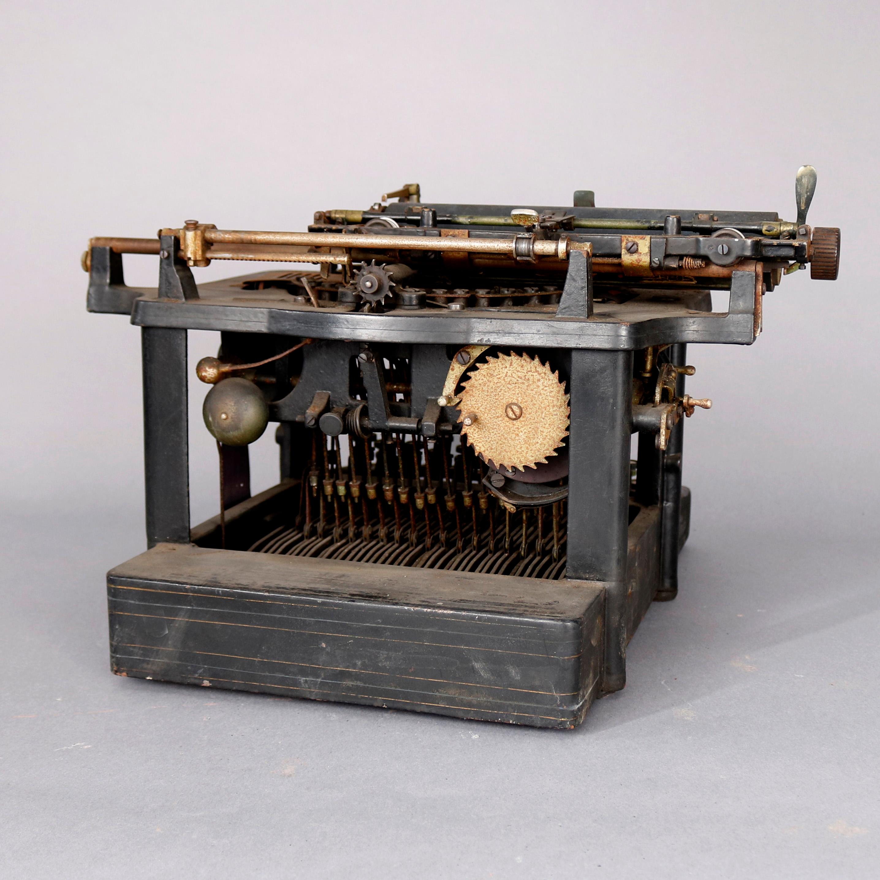 Cast Antique Remington #6 Understrike Portable Desk Typewriter