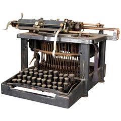 Ancienne machine à écrire de bureau portable Remington #6 Understrike