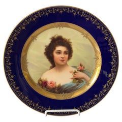Antique Royal Vienna Cabinet Portrait Plate