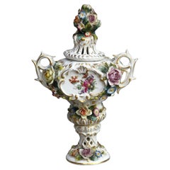 Antique Royal Vienna Hand Painted & Gilt Porcelain Covered Urn C1890