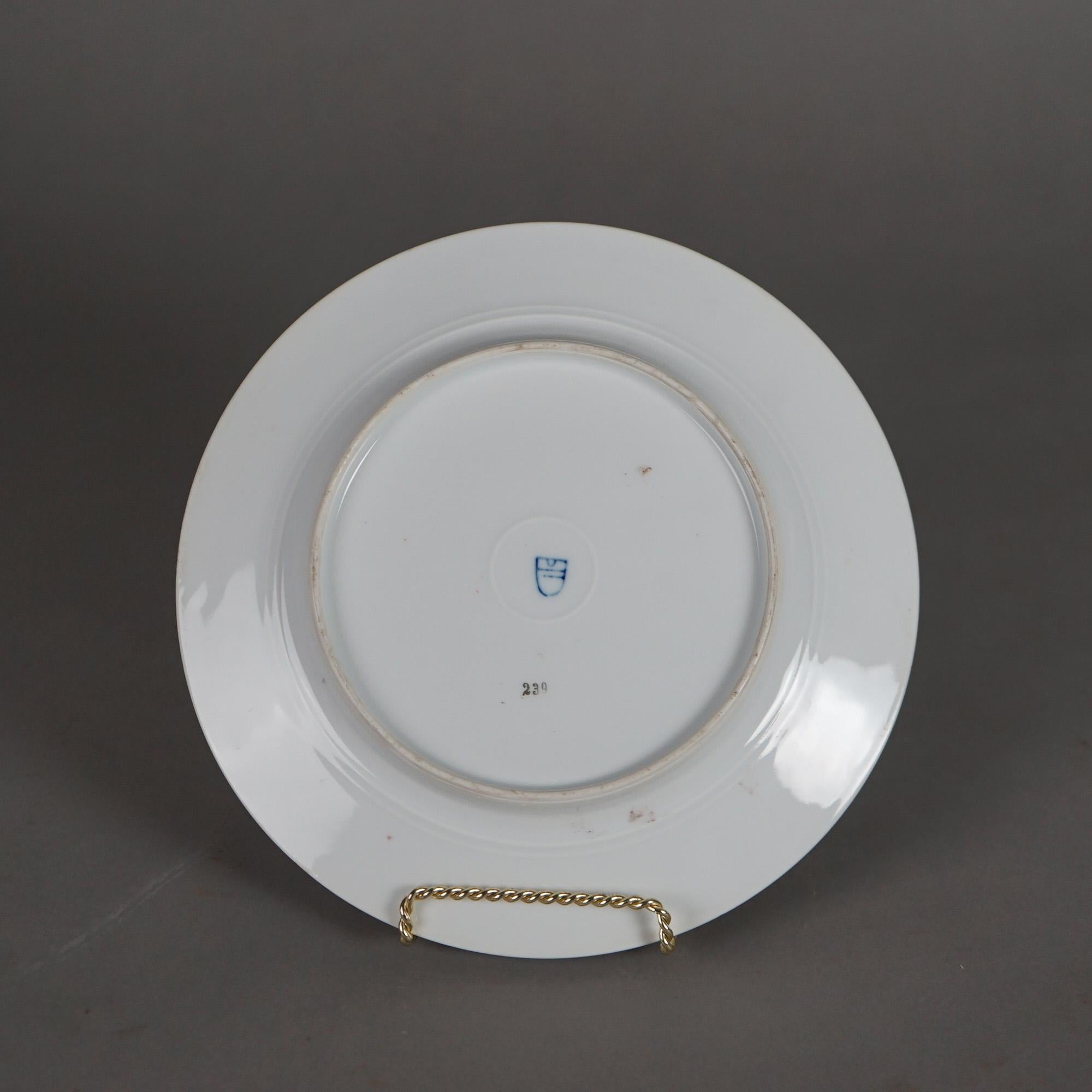 Antique Royal Vienna Hand Painted & Gilt Porcelain Portrait Plate C1900 3