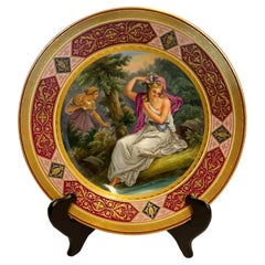 Antique Royal Vienna Handpainted Porcelain Cabinet Plate Greek Goddess Daphne