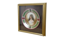 Antique Royal Vienna MZ Austria Constance Portrait Shadow Box Plate