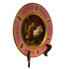 Antique Royal Vienna Porcelain Cabinet Plate Painting by Angelica Kauffman 1890