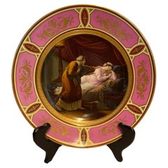 Antique Royal Vienna Porcelain Cabinet Plate Painting by Angelica Kauffman 1890