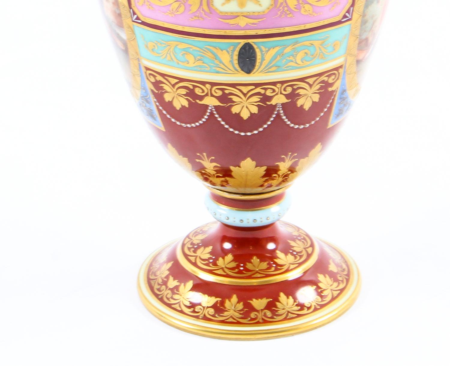 Antique Royal Vienna Porcelain Ewer Classical Figures, 19th Century 1
