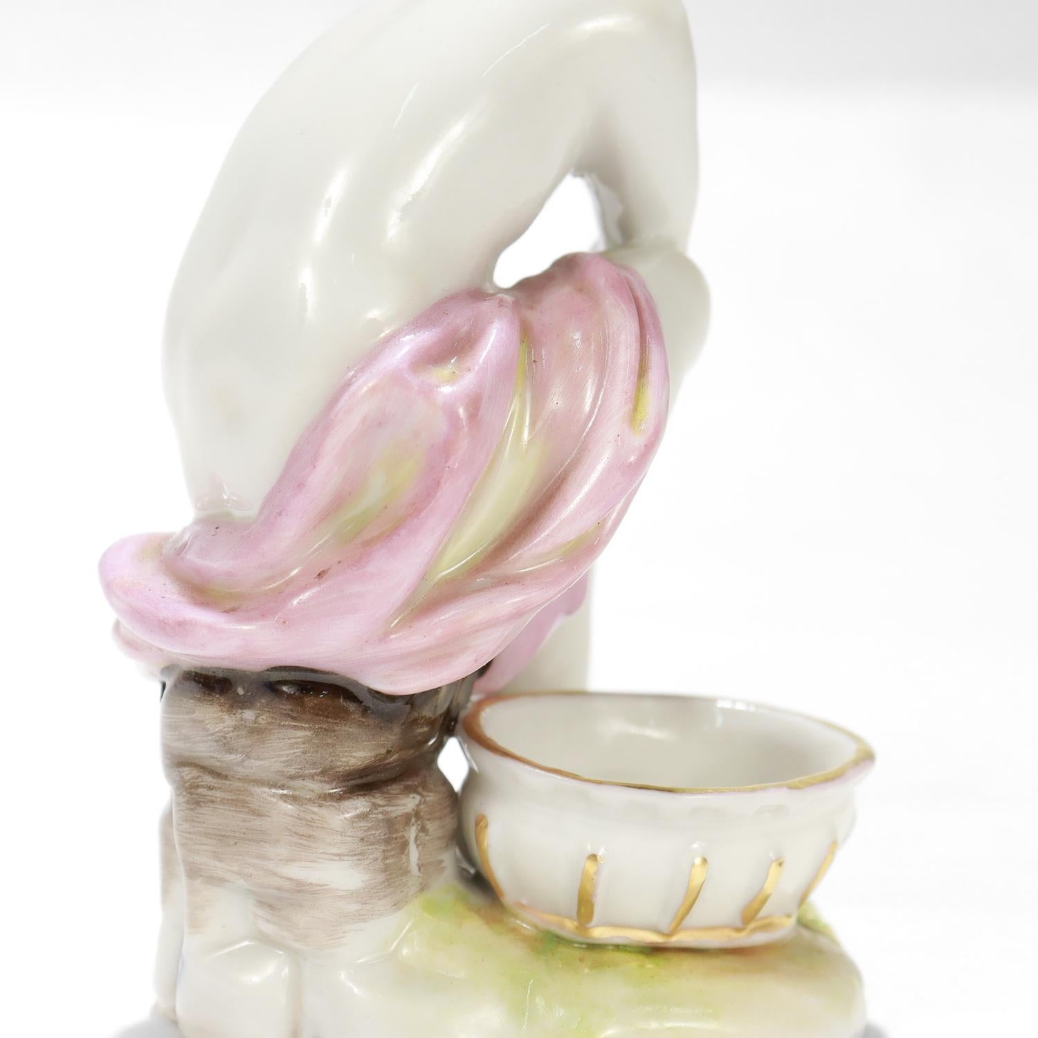 Antique Royal Vienna Porcelain Figurine of a Footbather For Sale 7