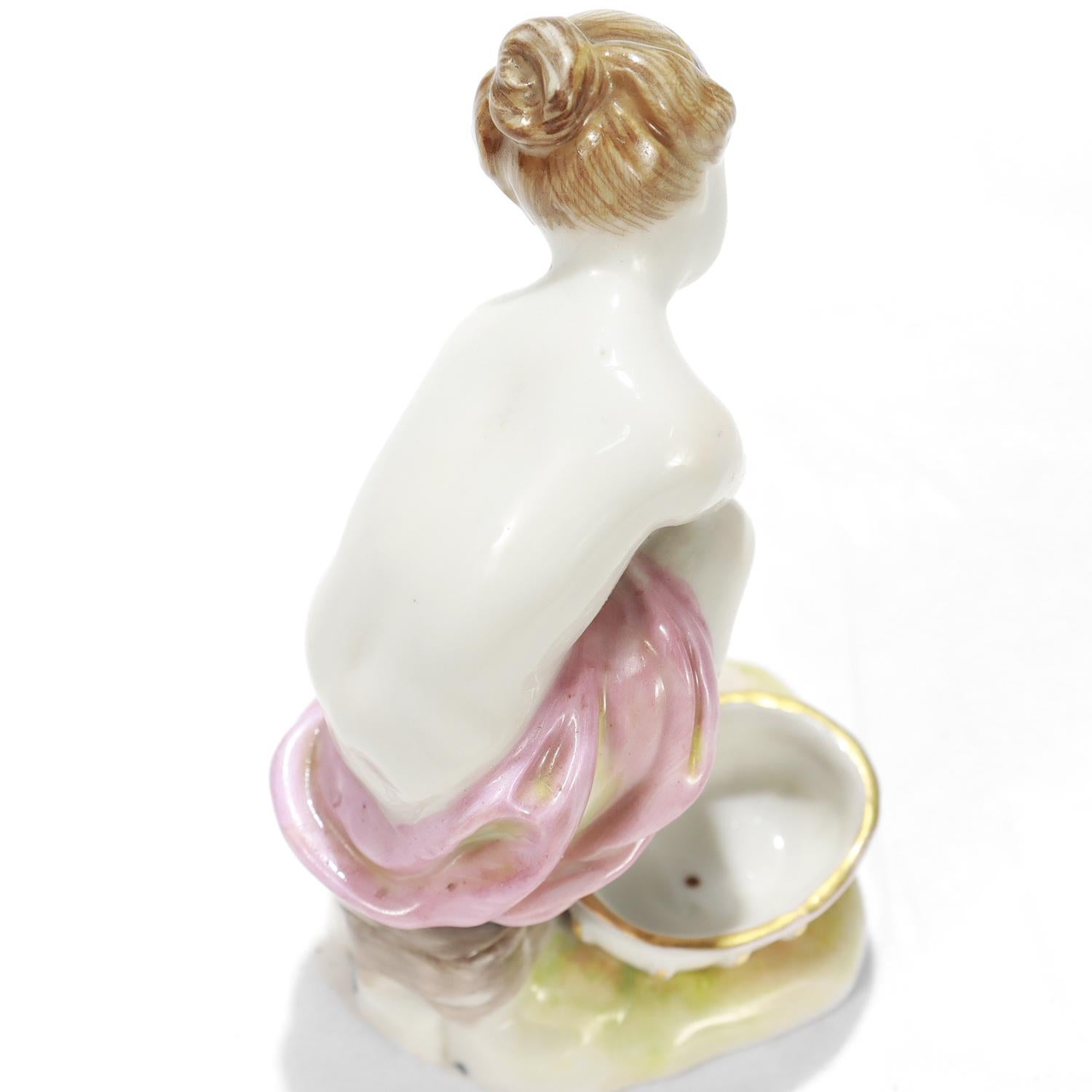 Antique Royal Vienna Porcelain Figurine of a Footbather For Sale 2