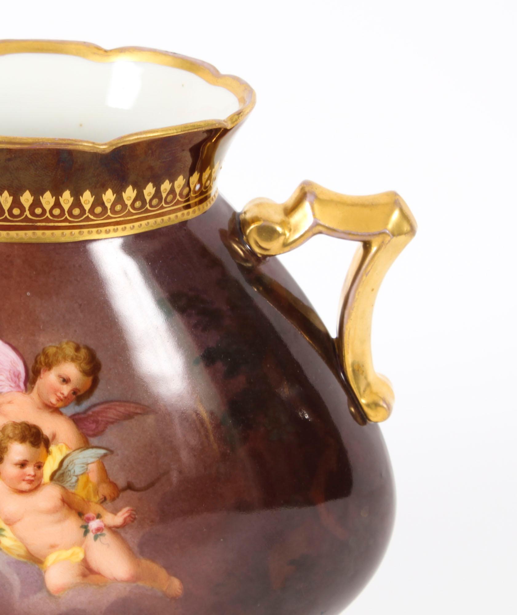 Antique Royal Vienna Porcelain Hand painted Vase 19th Century For Sale 6
