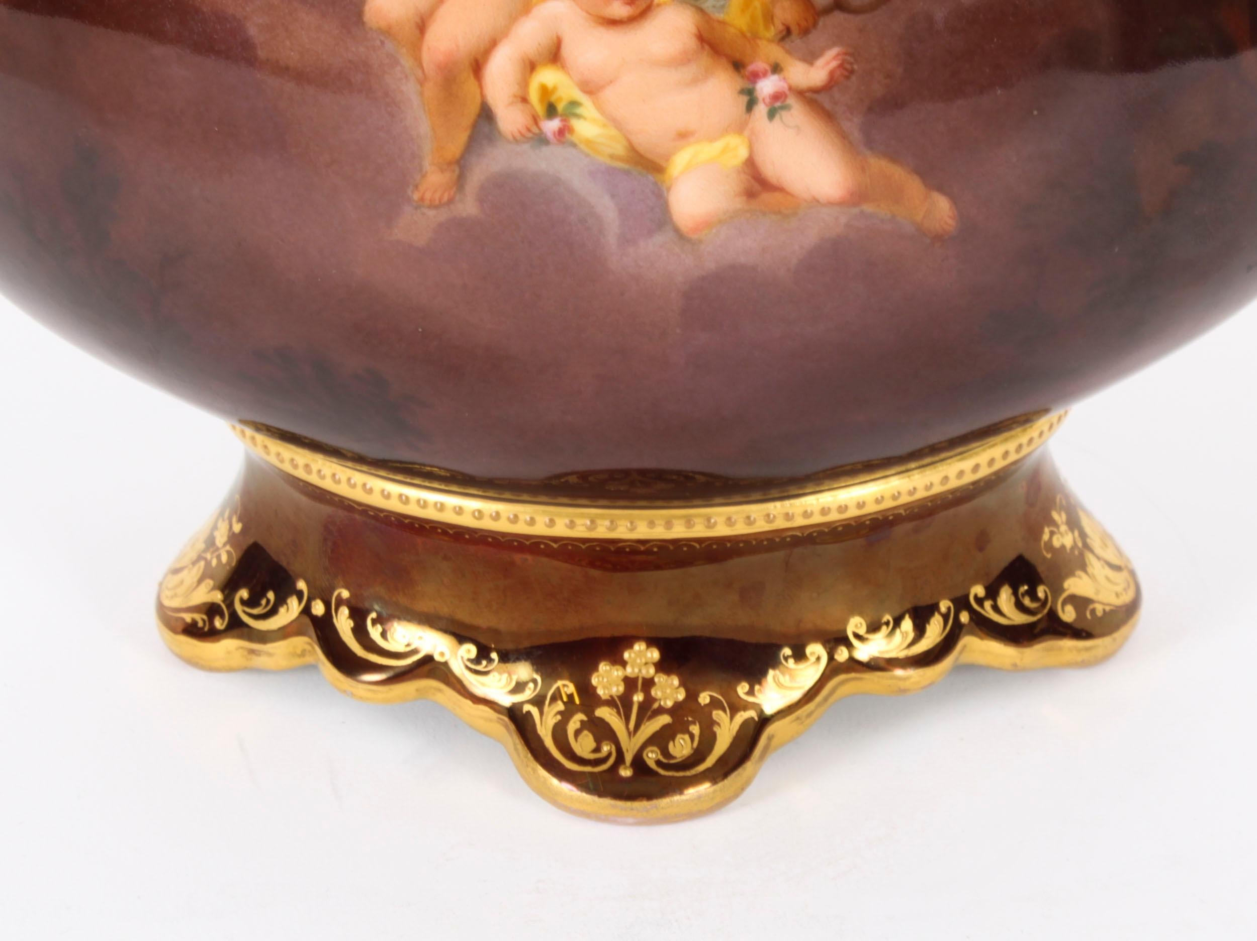 Antique Royal Vienna Porcelain Hand painted Vase 19th Century For Sale 7