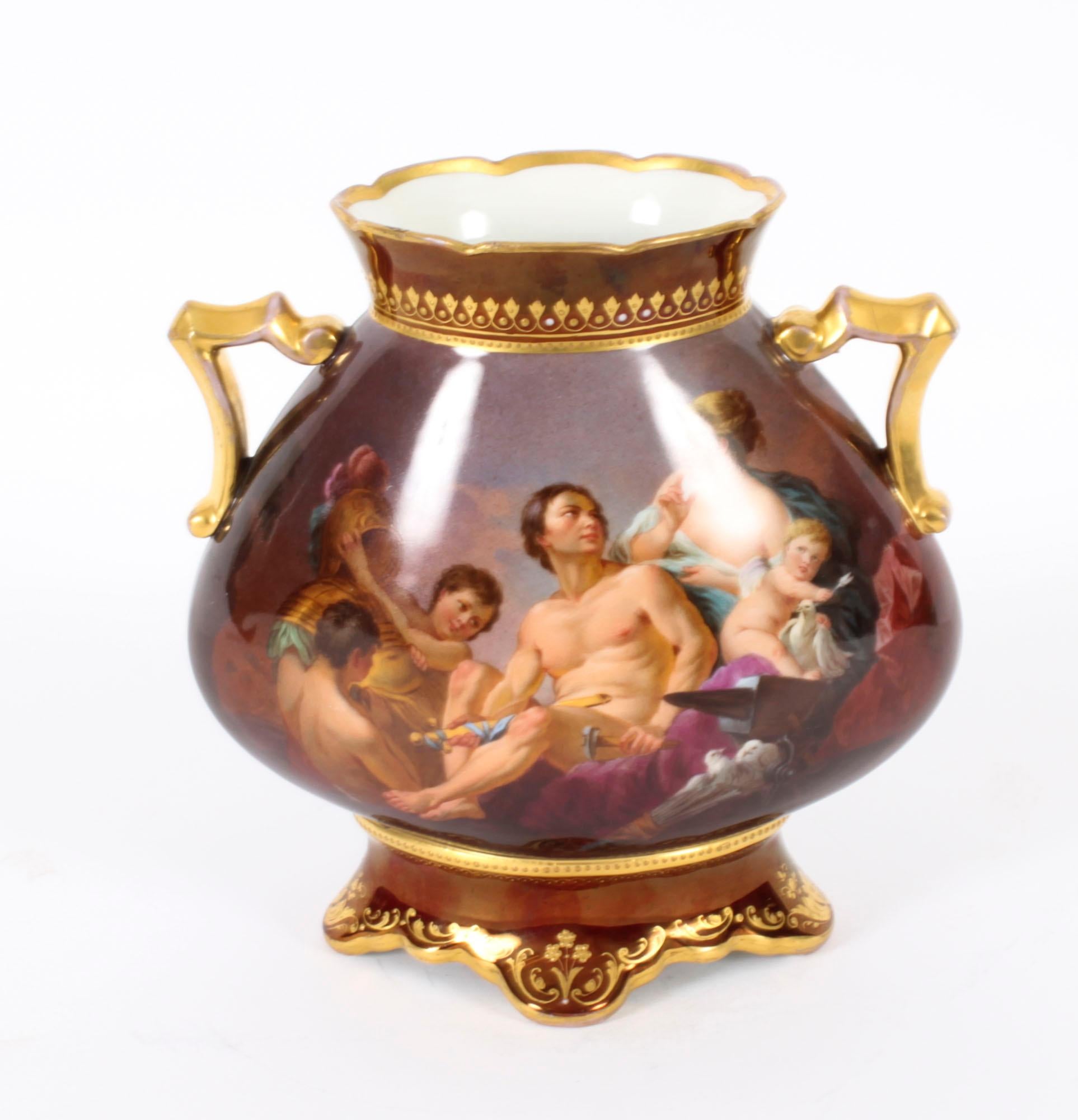 Antique Royal Vienna Porcelain Hand painted Vase 19th Century For Sale 13