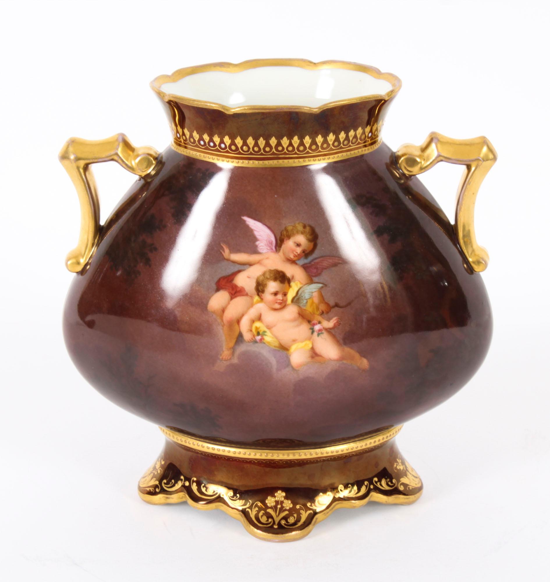 Antique Royal Vienna Porcelain Hand painted Vase 19th Century For Sale 1