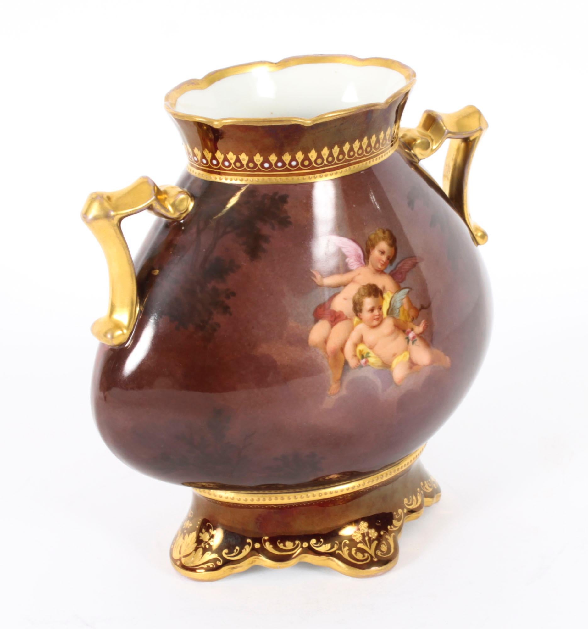 Antique Royal Vienna Porcelain Hand painted Vase 19th Century For Sale 2