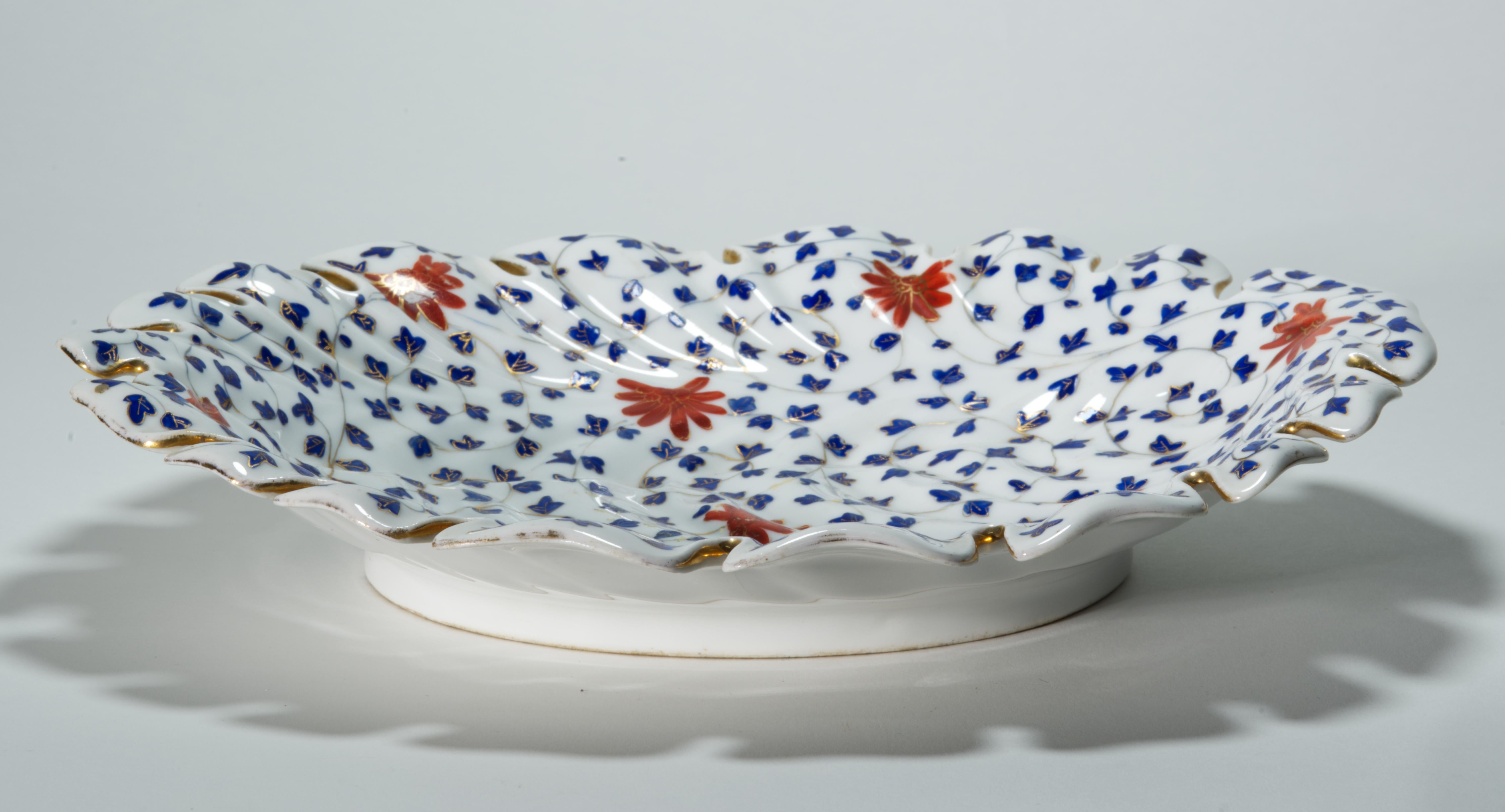 Austrian Antique Royal Vienna Porcelain Serving Platter, Victorian Hand Painted For Sale