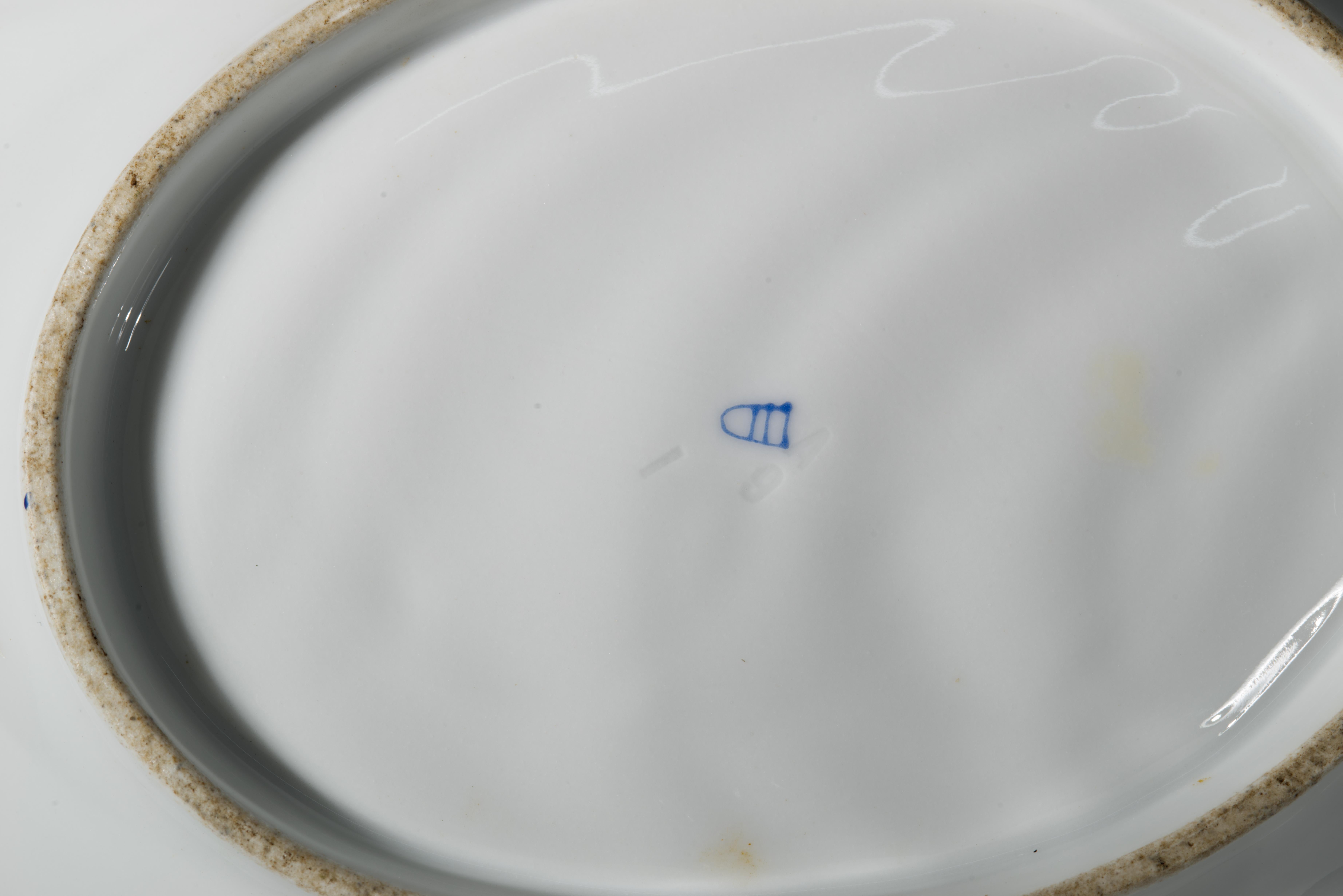 Gold Antique Royal Vienna Porcelain Serving Platter, Victorian Hand Painted For Sale