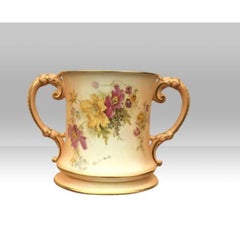 Antique Royal Worcester Blush Ivory Loving Cup