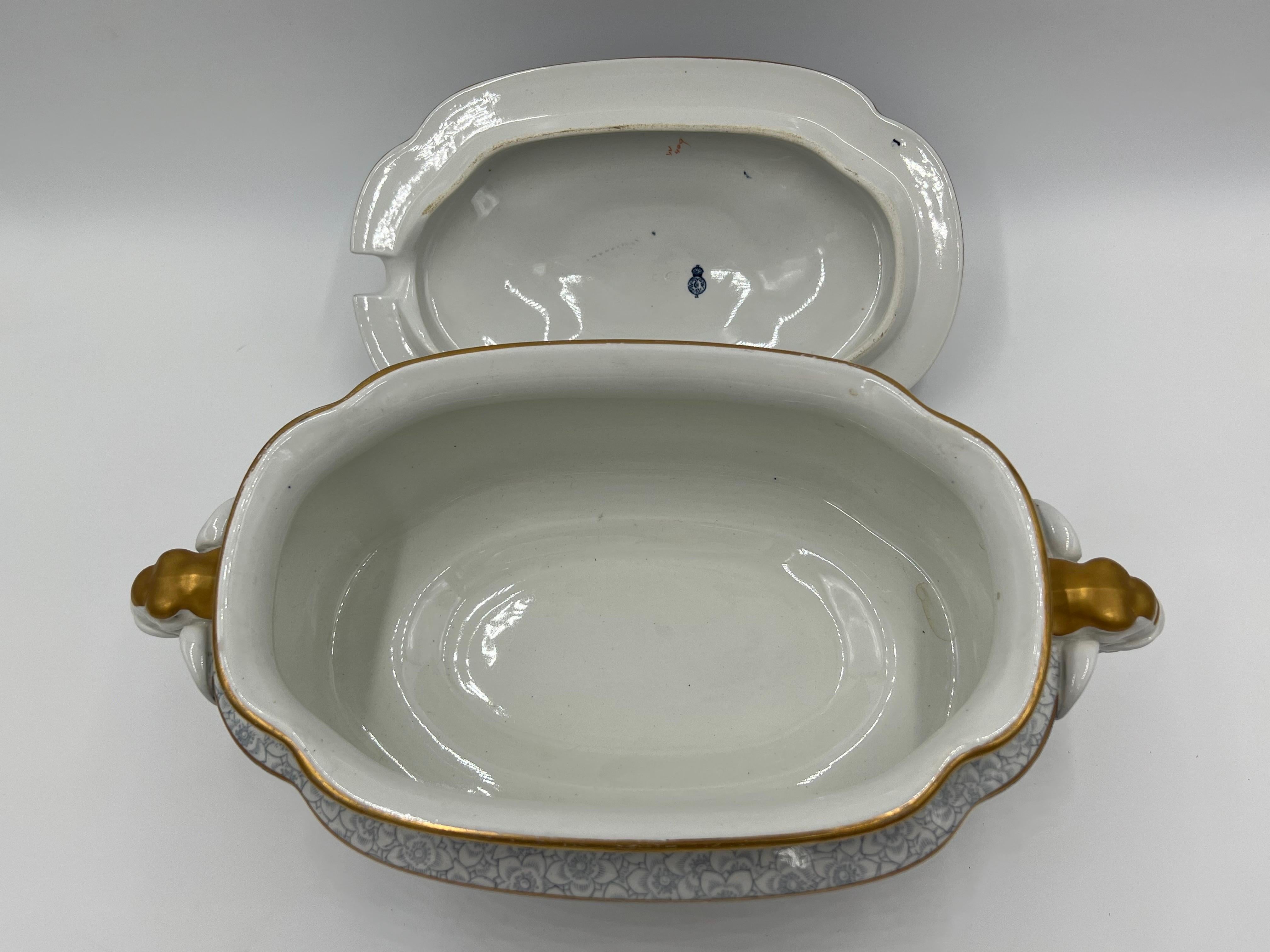 Antique Royal Worcester Elephant Handled Elephant Botanical Tureen 15.5” - 1890 2