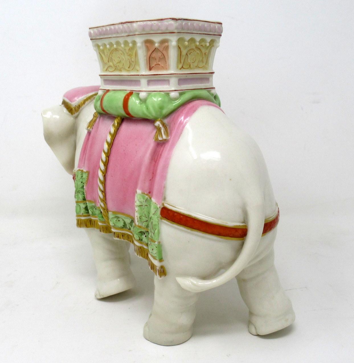 Antique Royal Worcester Kerr Binns English Porcelain Elephant Vase Pink Gilt 2