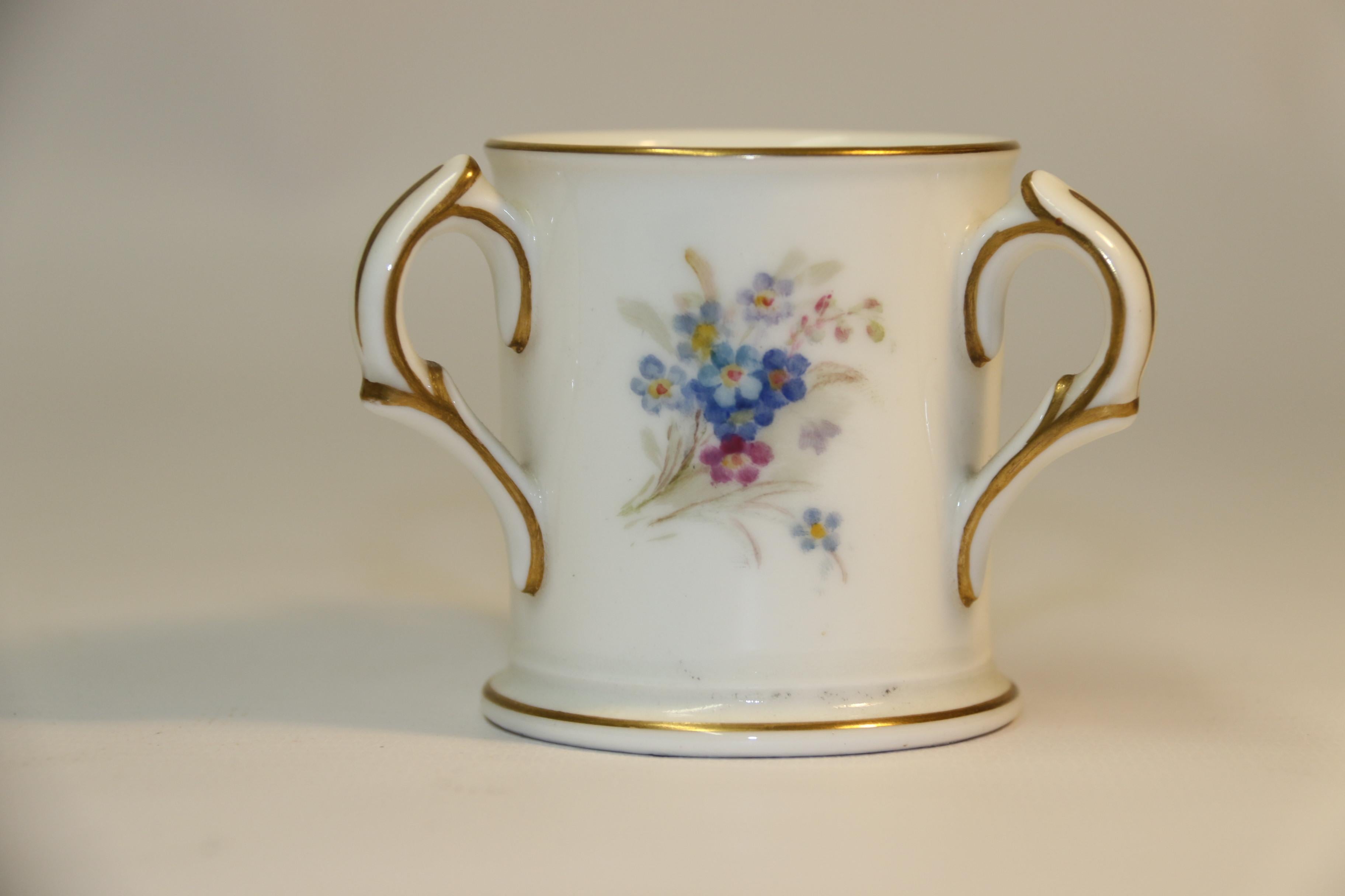 Other Early 20th century Royal Worcester Porcelain Miniature Loving Cup, English, 1922 For Sale