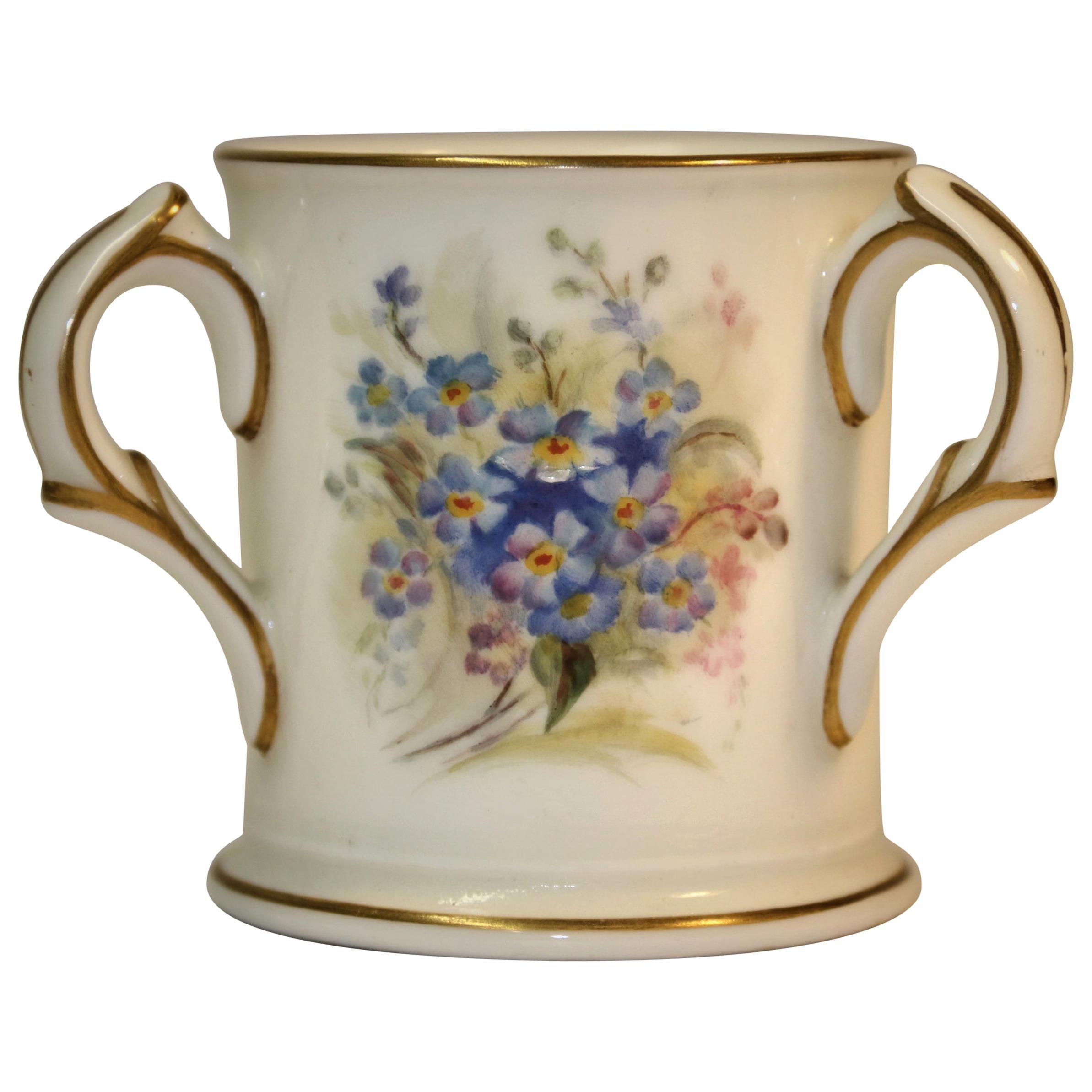 Early 20th century Royal Worcester Porcelain Miniature Loving Cup, English, 1922 For Sale