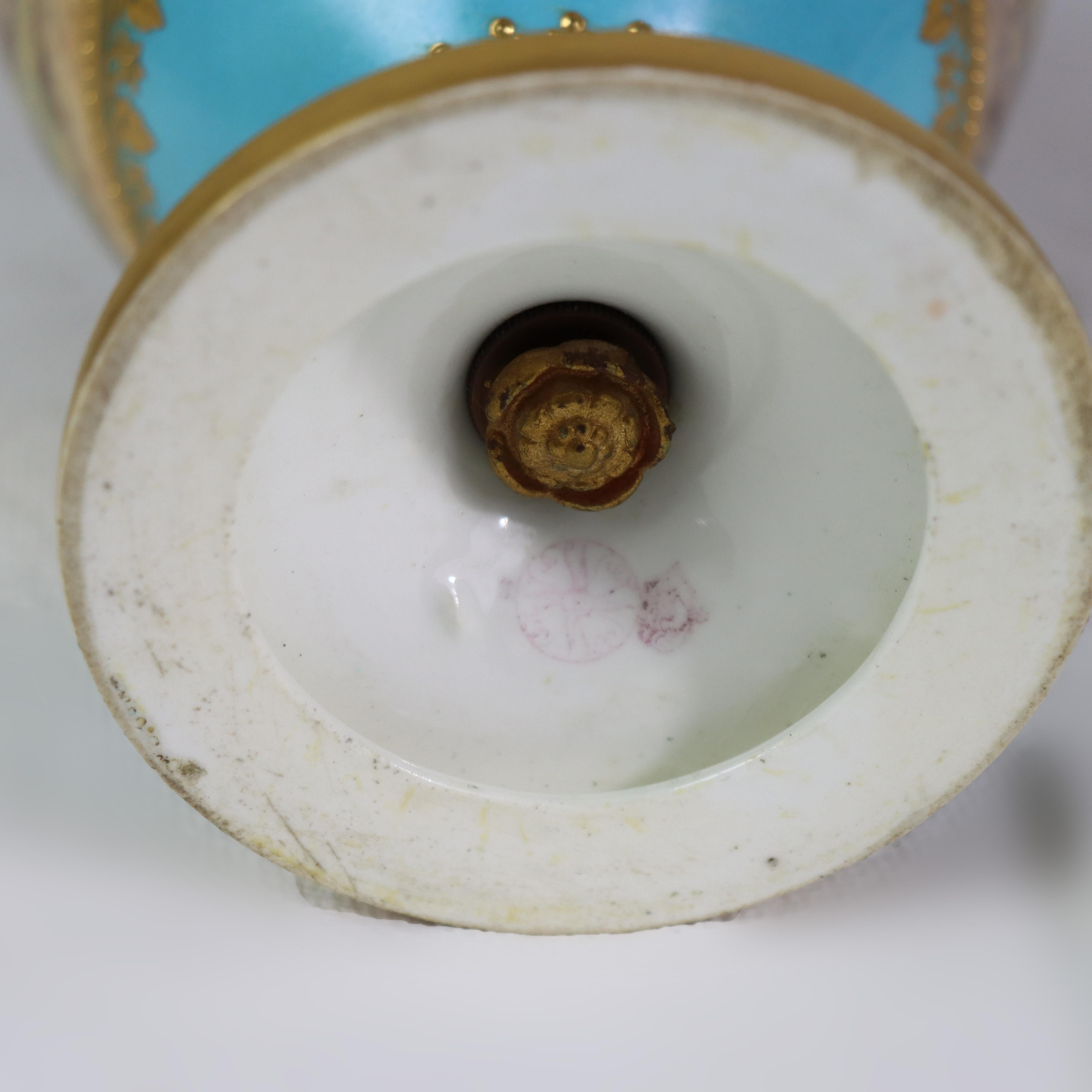 Antique Royal Worcester Scenic Porcelain Vase Signed C1890 For Sale 5