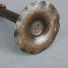 Antique Roycroft Arts & Crafts Hammered Copper Bud Vase, Signed, Circa 1910