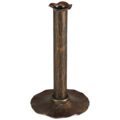Antique Roycroft Arts & Crafts Hammered Copper Bud Vase, Signed, Circa 1910