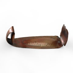 Antique Roycroft Arts & Crafts Hammered Copper Candle Wall Sconce Signed C1910