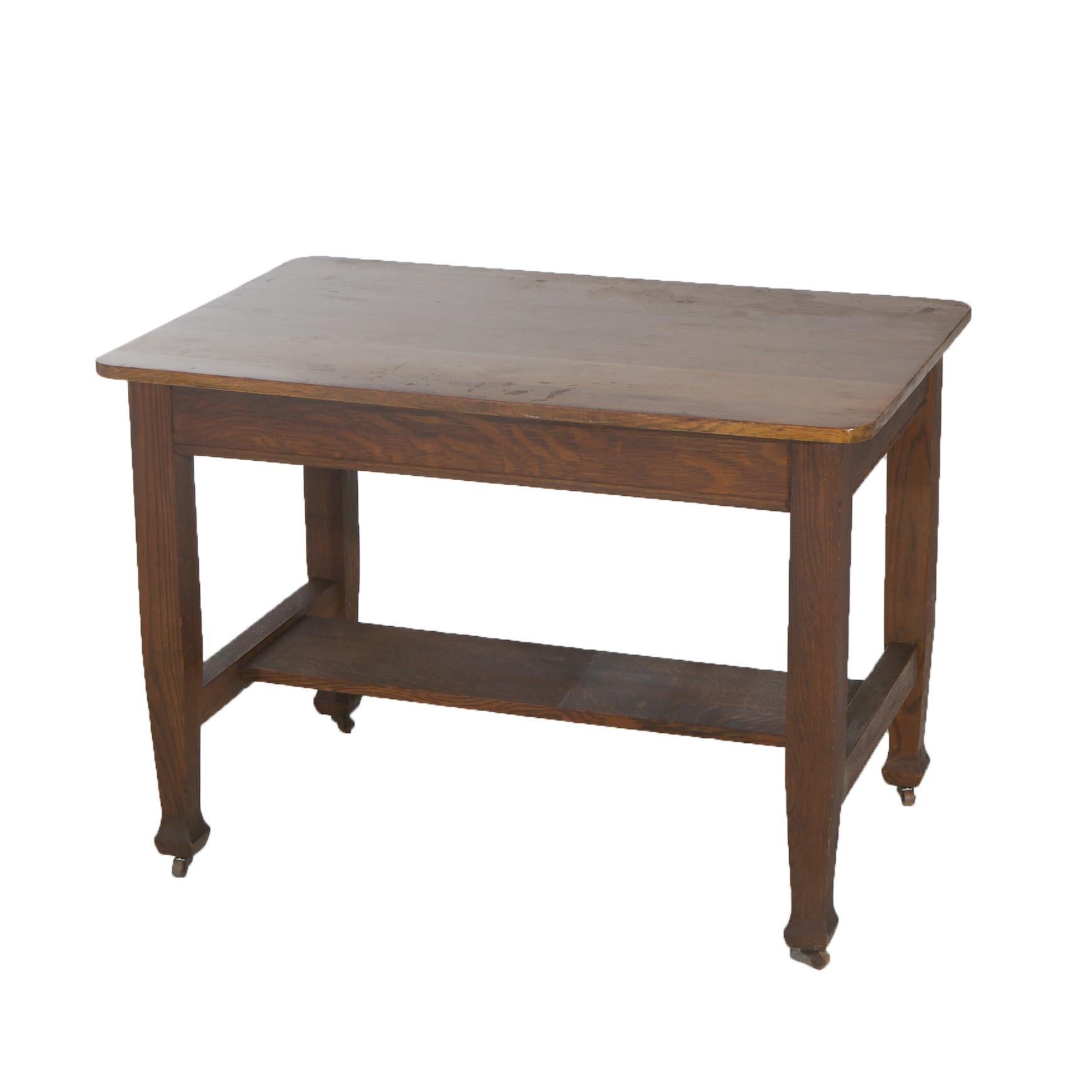 ***Reduced Delivery Rates - See Below or Click “Ask The Seller” to Request a Quote***

Antique Roycroft Inspired Mission Oak Single Drawer Desk  C1920

Measures - 36 1/4