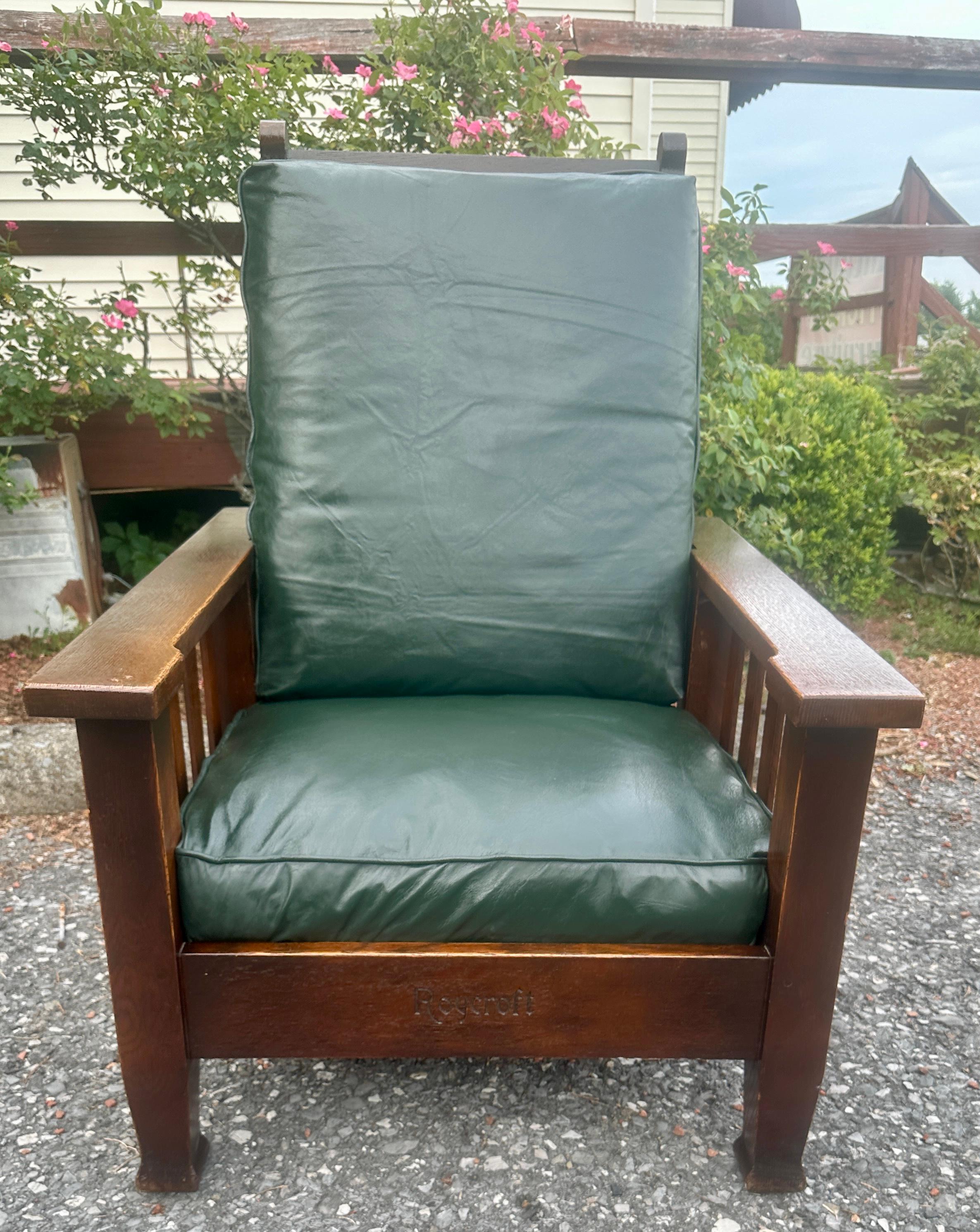 XX secolo Antico bello  ROYCROFT    Morris Chair,    Stickley era - W8079     VENDITA  VENDITA