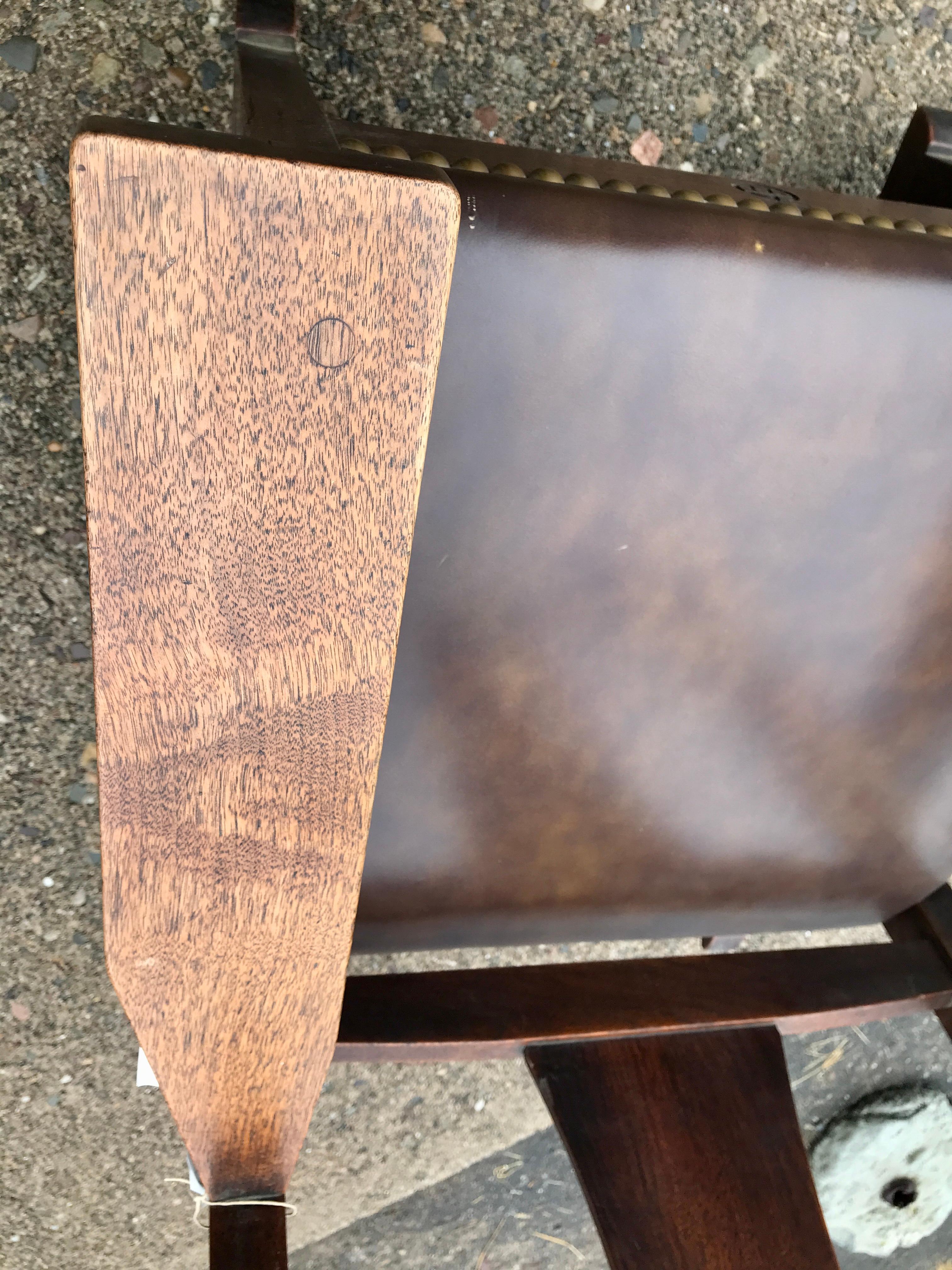 ANTIQUE nice  ROYCROFT  T-Back Rocking Chair -  marked , Stickley era    W1983 2
