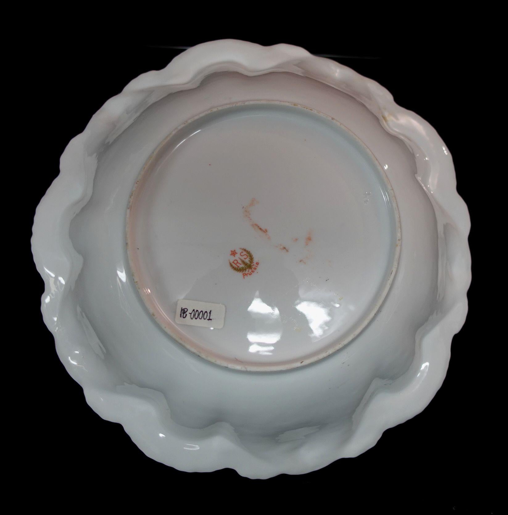 Antique RS Prussia German Porcelain Bowl, #R00001 For Sale 4