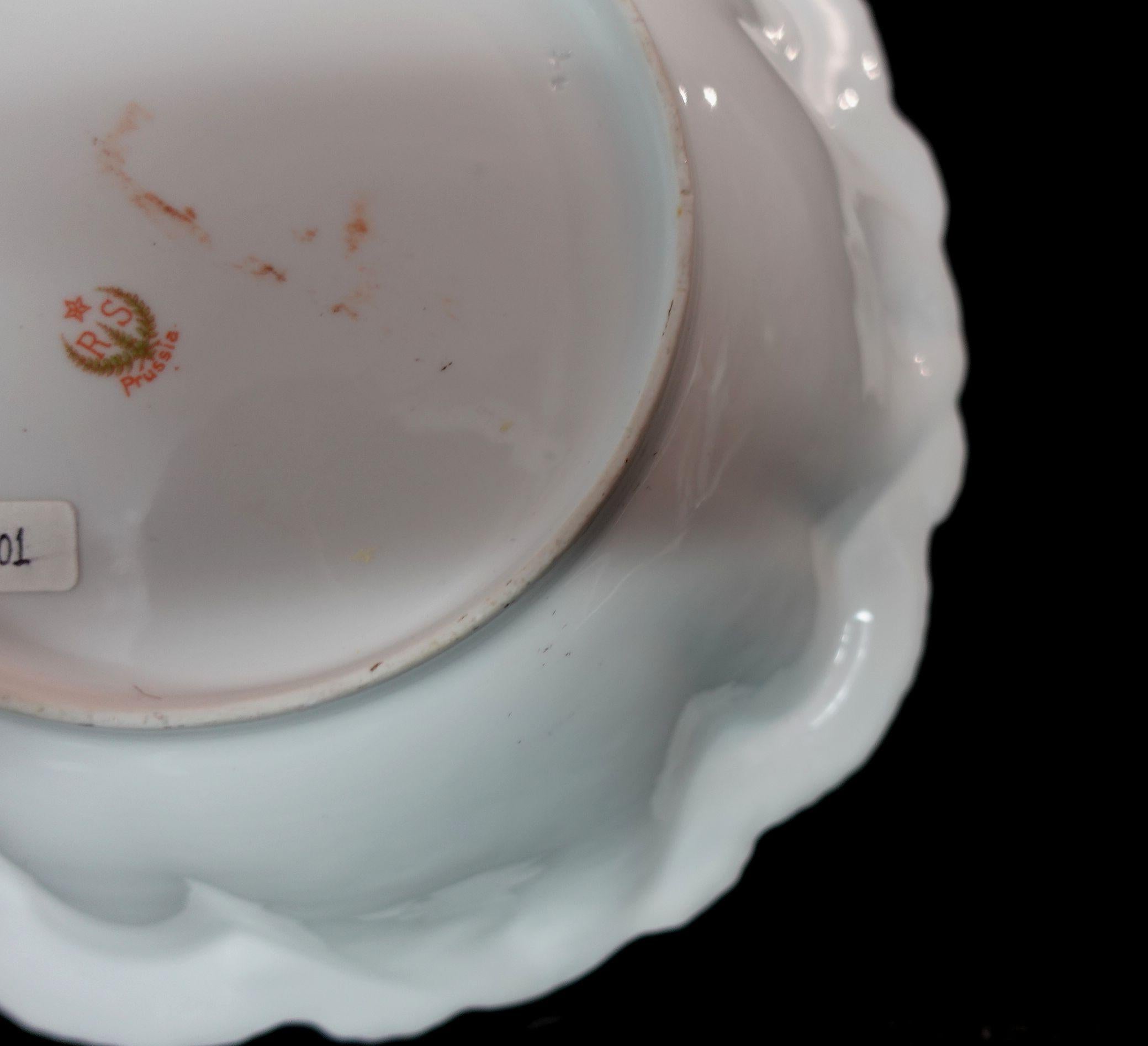 Antique RS Prussia German Porcelain Bowl, #R00001 For Sale 6