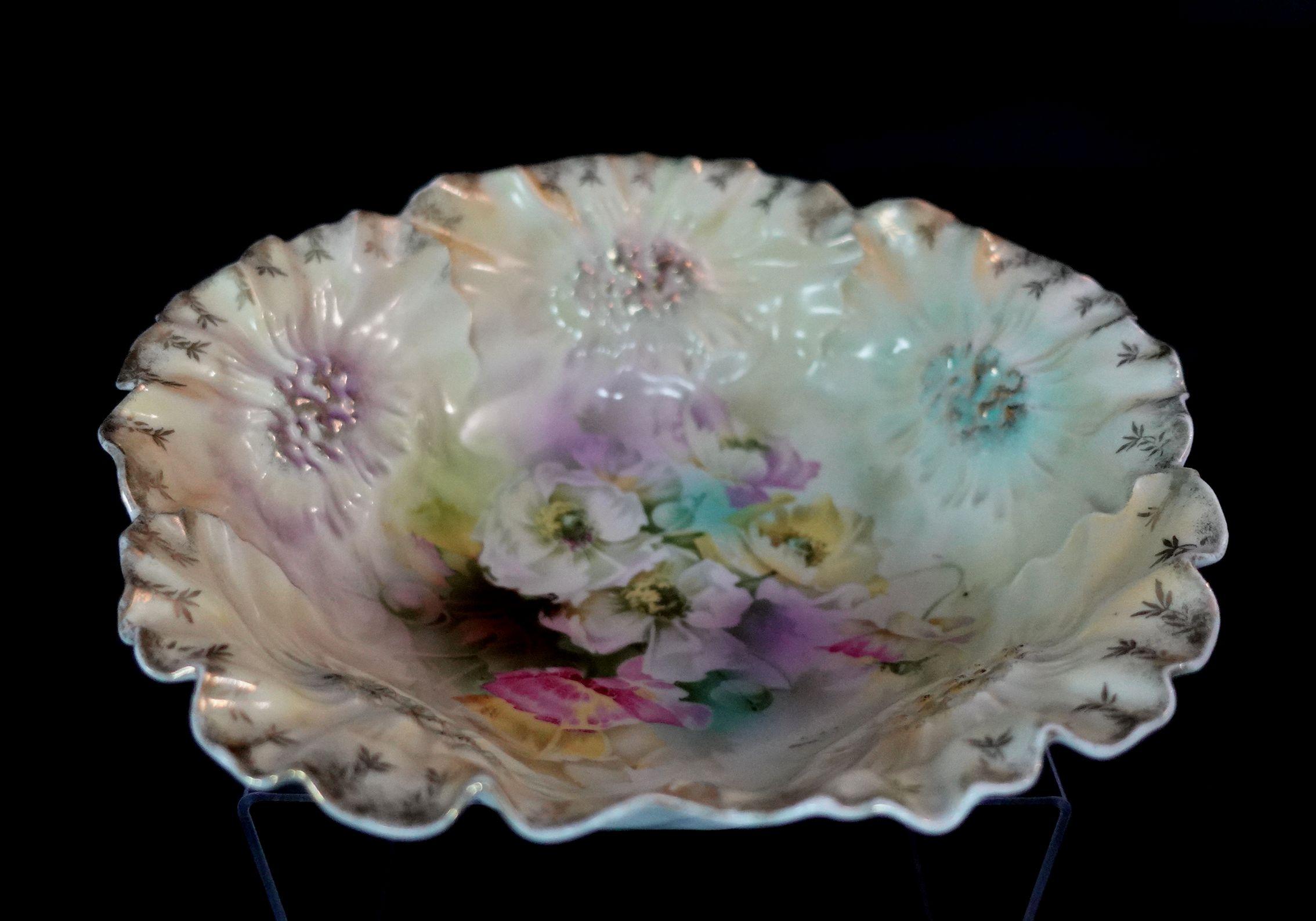 Hand-Crafted Antique RS Prussia German Porcelain Bowl, #R00003
