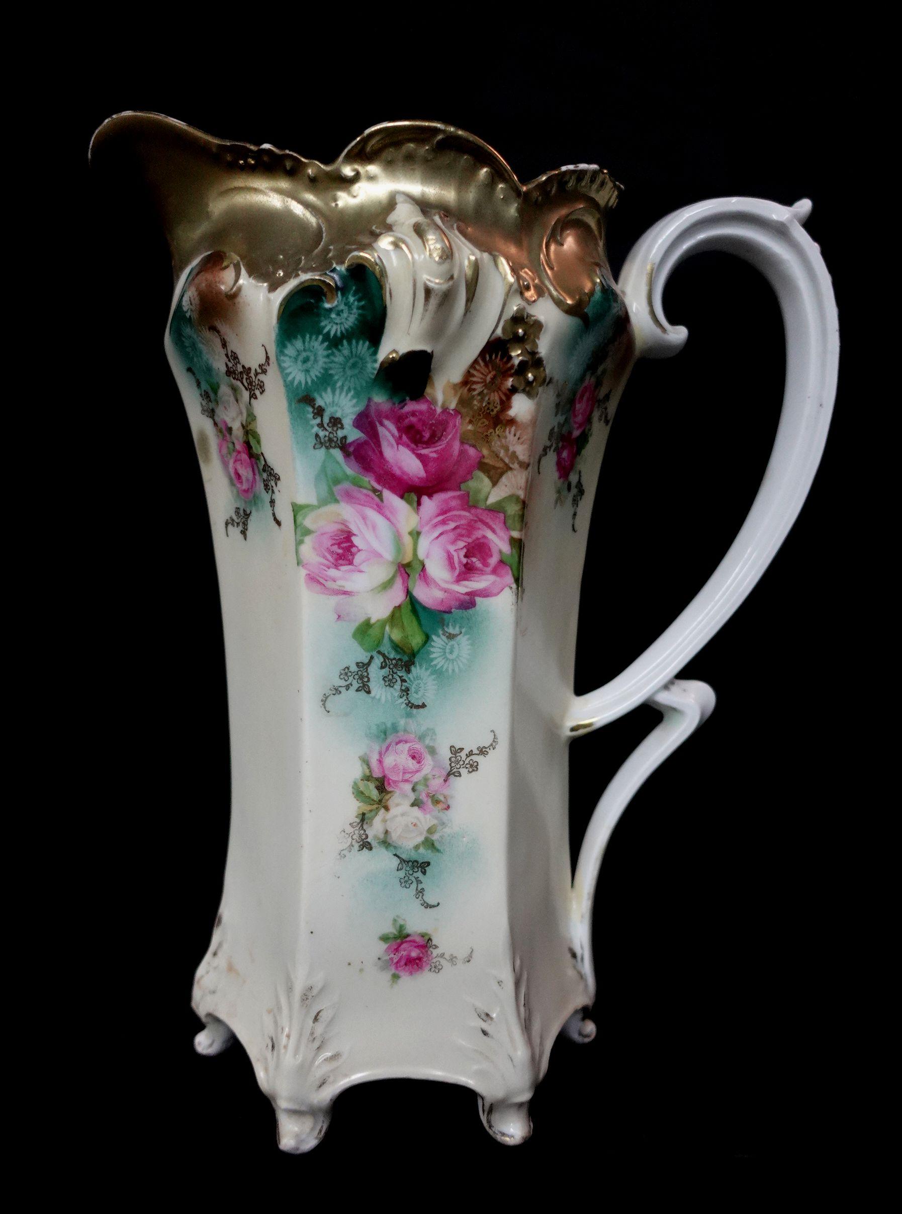 Hand-Crafted Antique RS Prussia German Porcelain Large Tankard, #Ric00022
