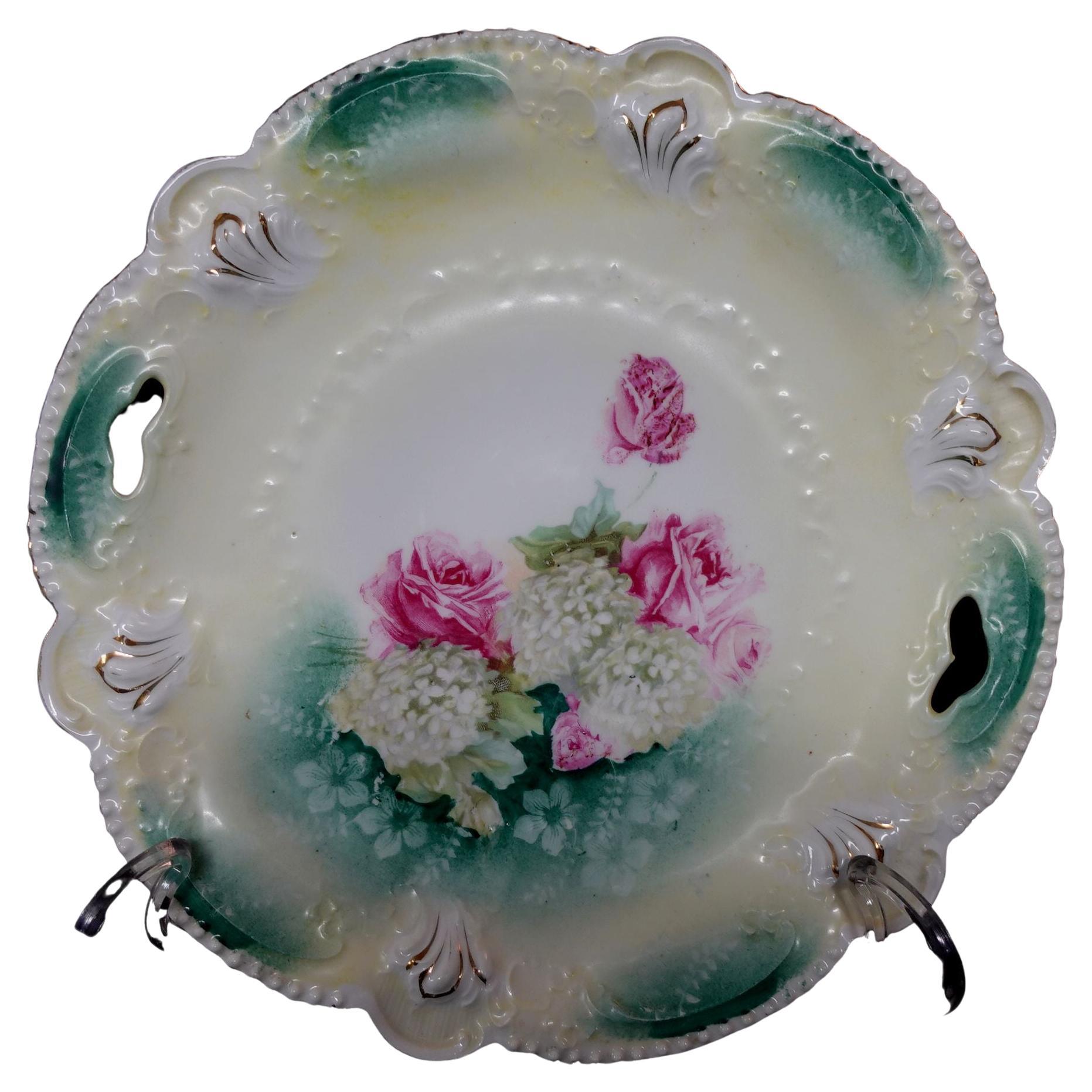 Antique RS Prussia German Porcelain Plate, #Ric00013 For Sale