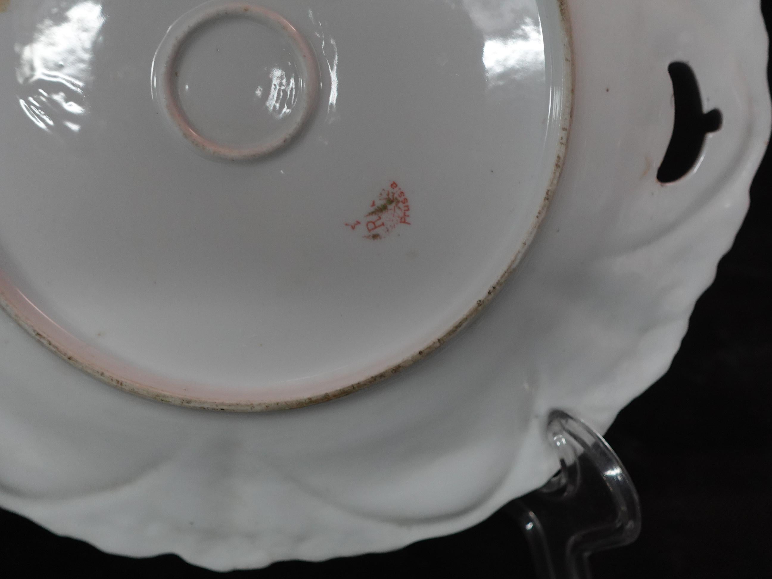 Antiguo plato de porcelana alemana de RS Prussia, #Ric00015 en venta 2
