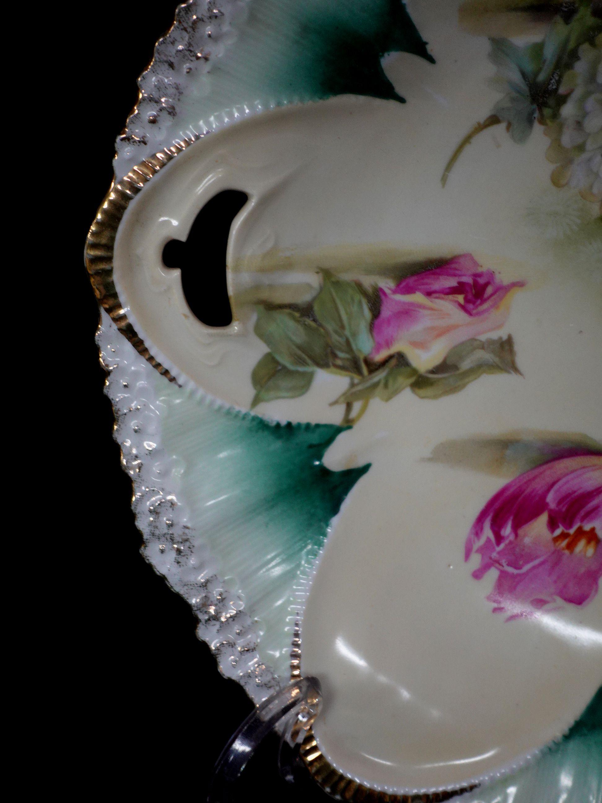 Hand-Crafted Antique RS Prussia German Porcelain Plate, #Ric00015 For Sale