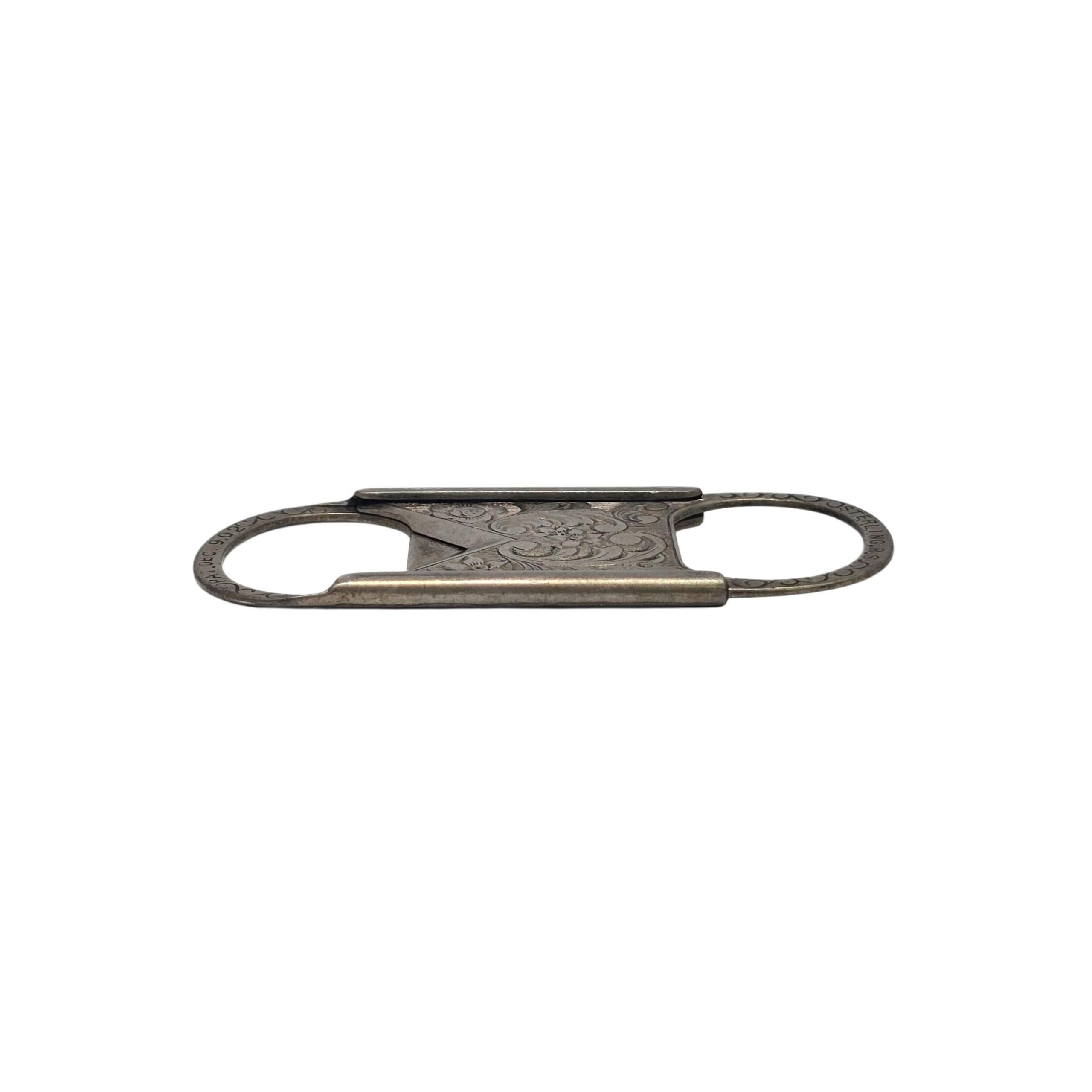 Coupe-cigare antique en argent Sterling RS #22835 Bon état - En vente à Washington Depot, CT