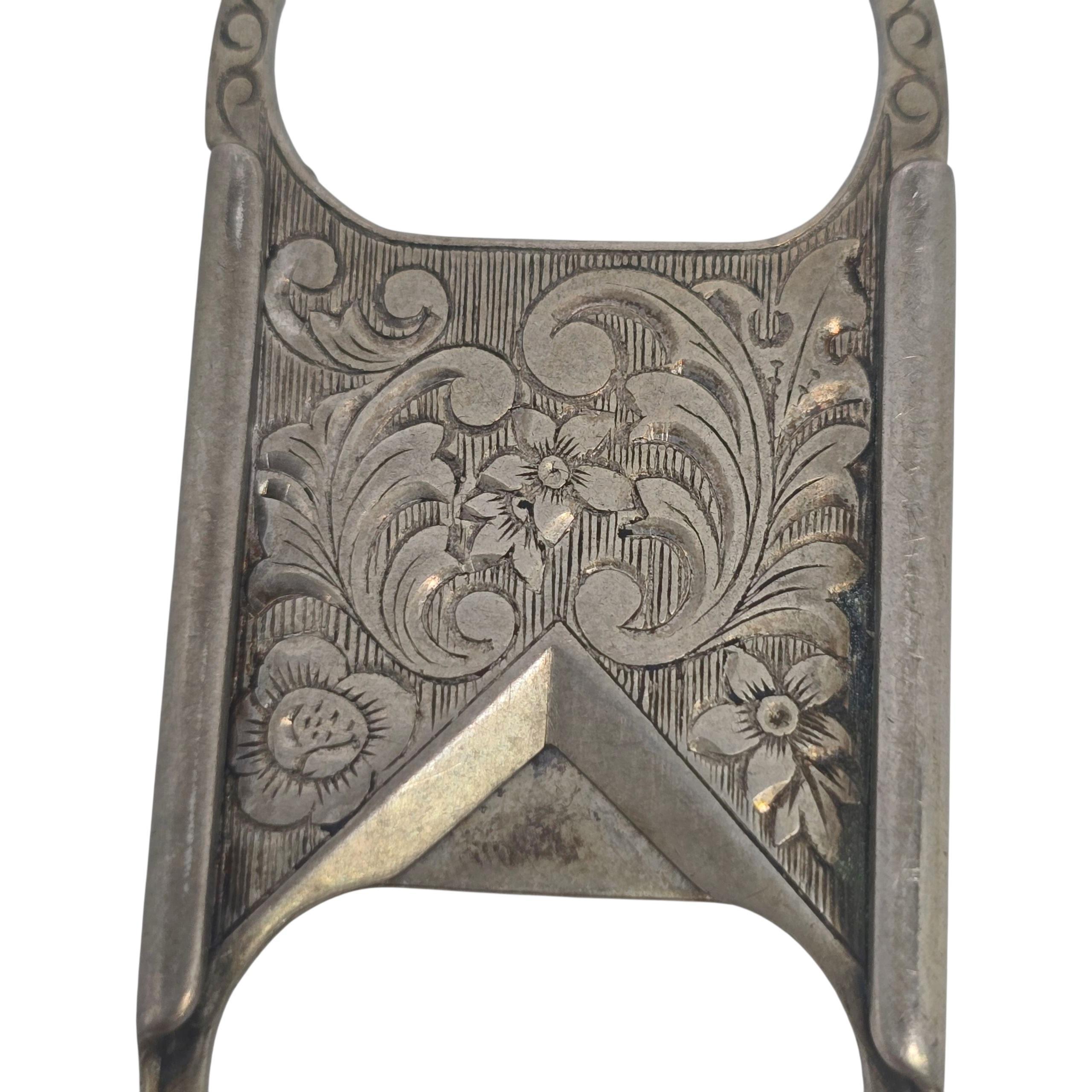 Coupe-cigare antique en argent Sterling RS #22835 en vente 2