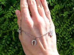 Brazalete antiguo de rubíes y diamantes de 0,85 quilates en platino Circa 1915