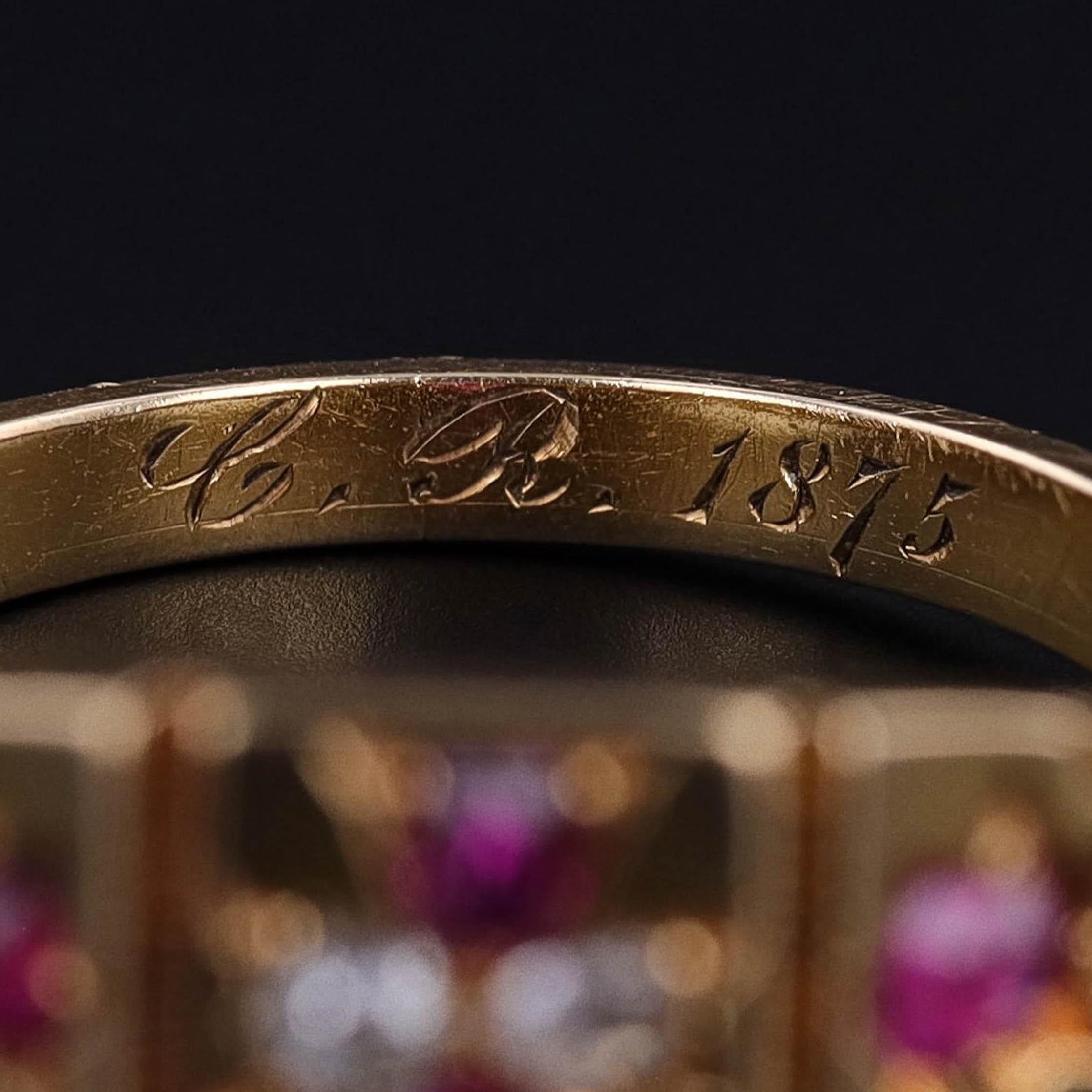 Anello antico con rubino e diamanti in oro 18 carati In condizioni buone in vendita a Lewisburg, PA