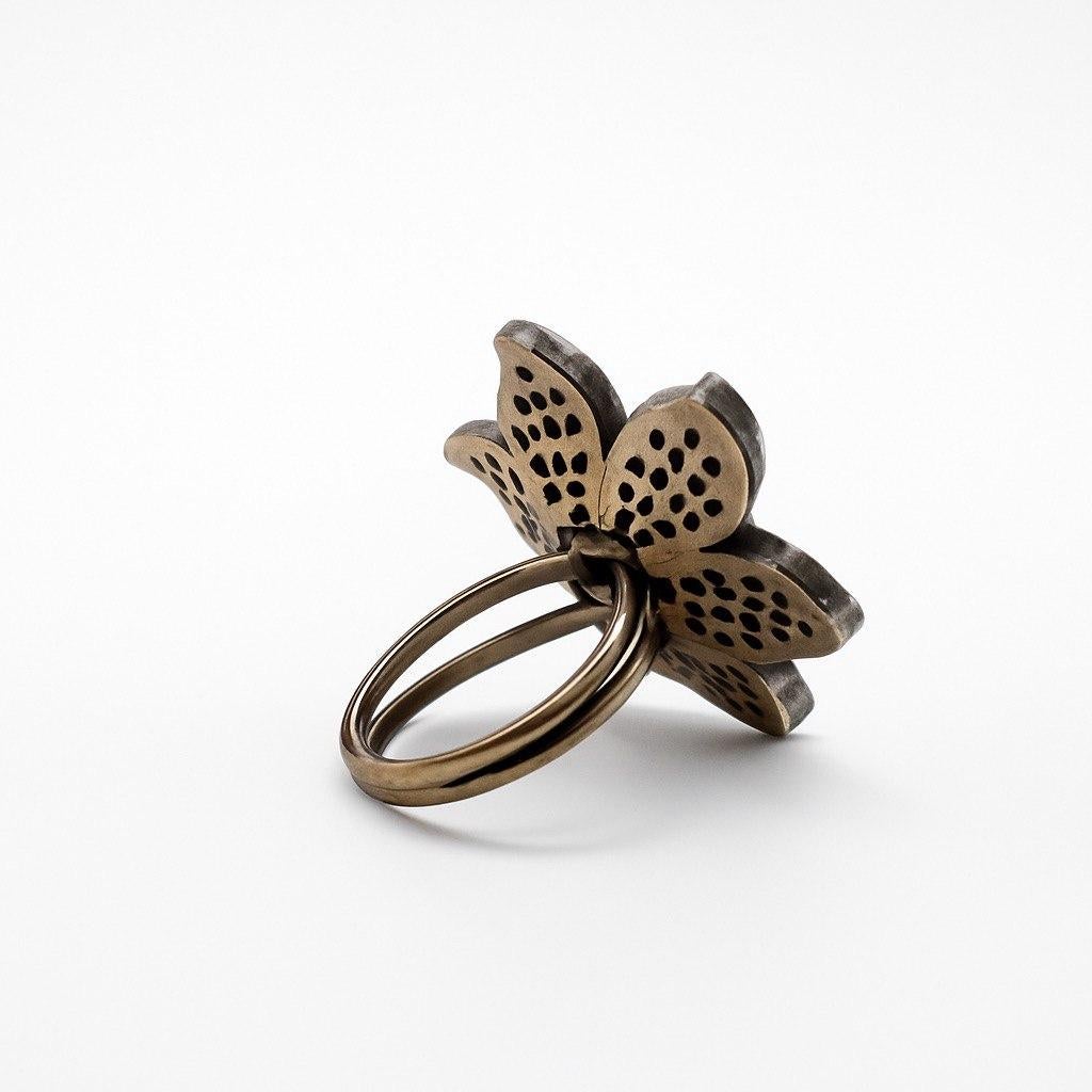 Antique Ruby and Old-Cut ring In condizioni ottime in vendita a Firenze, FI