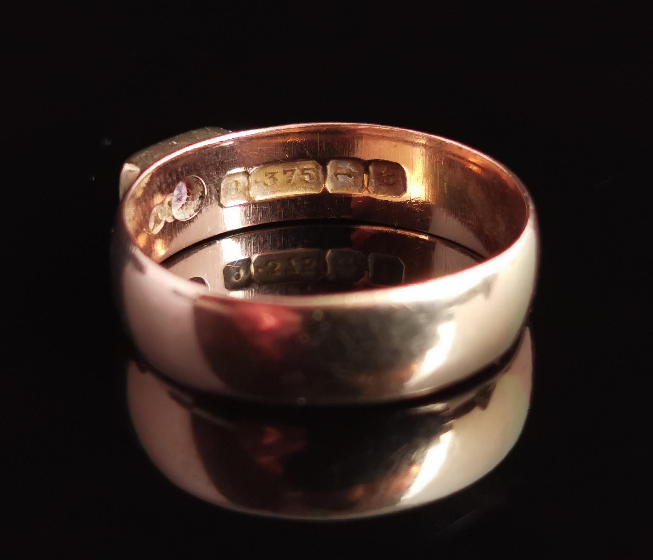 Antique Ruby Band Ring, 9 Karat Yellow Gold 6