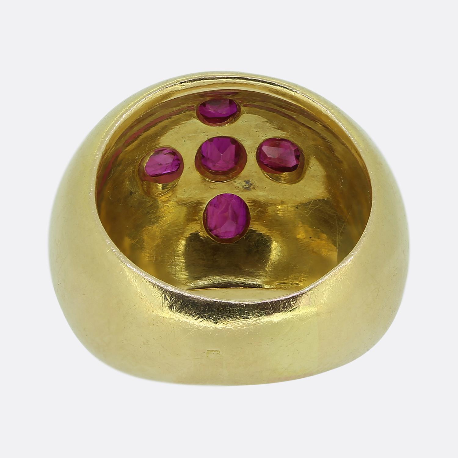 Anello con bombe di rubino antico In condizioni buone in vendita a London, GB