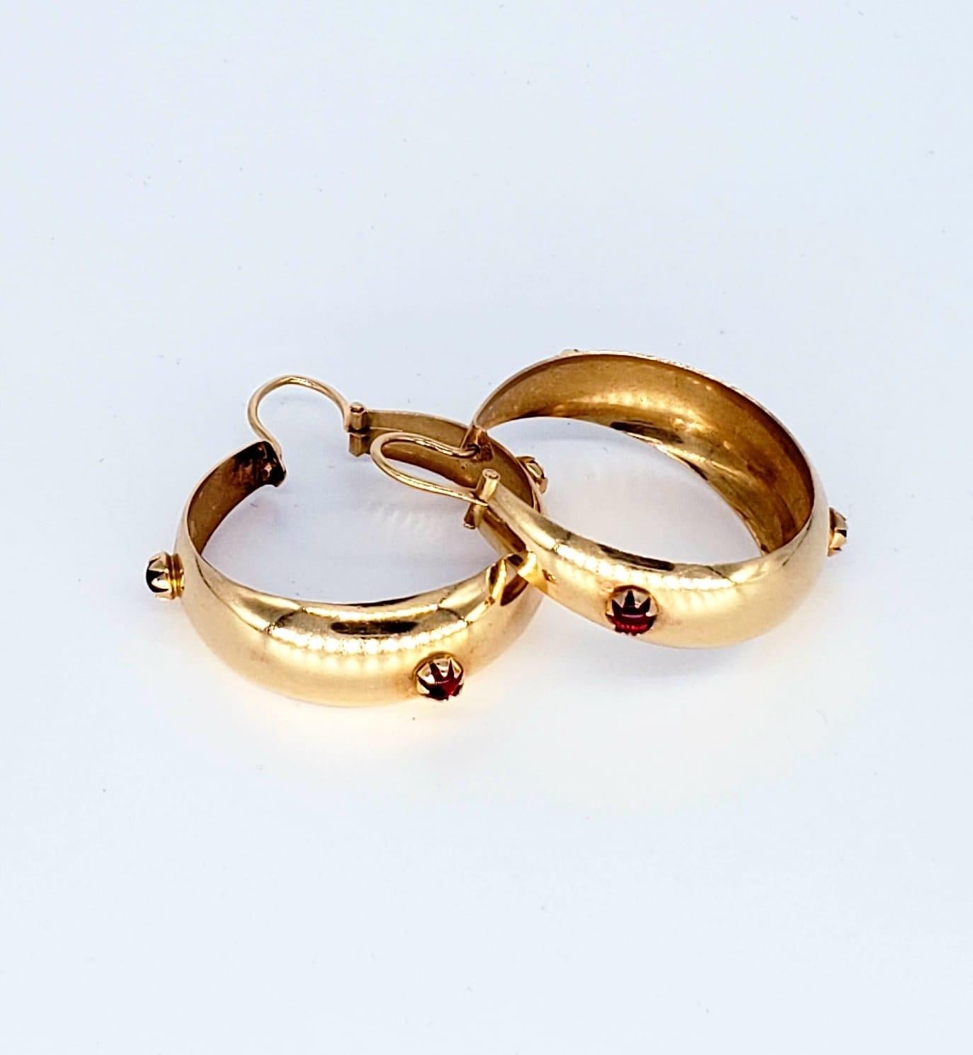 antique gold hoops