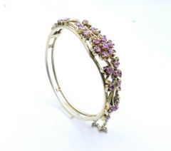 Antique Ruby 'Flower' Bangle